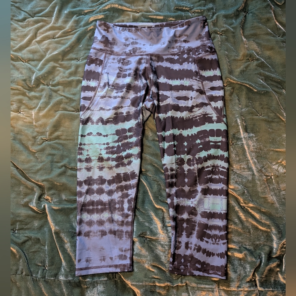 Old Navy Blue Tye Dye Active Leggings